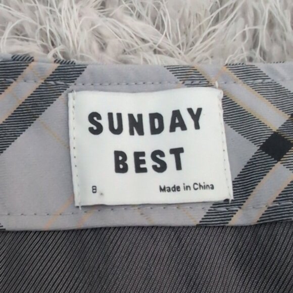 Plaid Button-Front Skirt - Picture 5 of 8